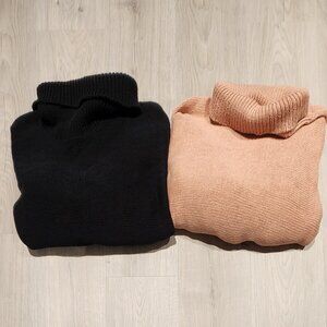 GORGEOUS Women's Black & Rose Gold MarlaWynne Tunic Sweater Lot of 2 Sz 2X